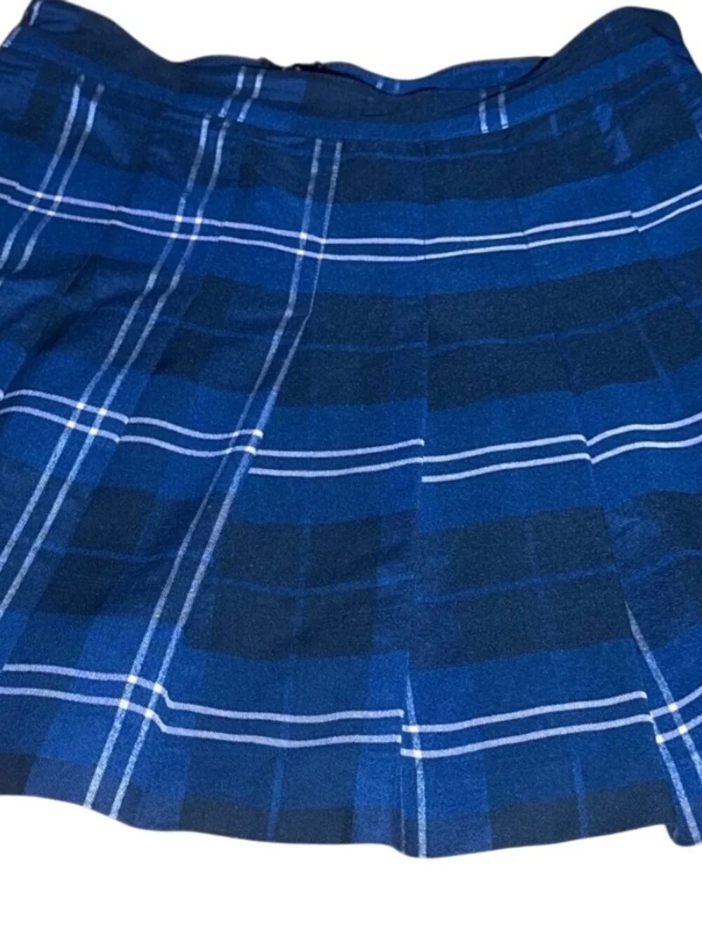 Love Tree Plaid Pleated Mini Skirt Schoolgirl Tartan Y2K Preppy Britney Separs L